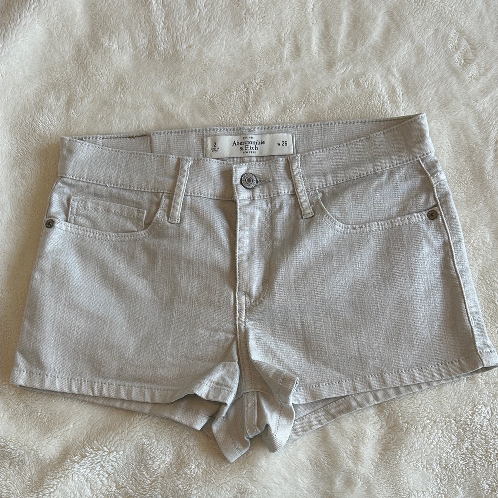 Abercrombie & Fitch Women's Light Pearl Jean Shorts